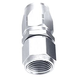 ALLOY STRAIGHT HOSE END -8AN SILVER CUTTER SWIVEL NUT