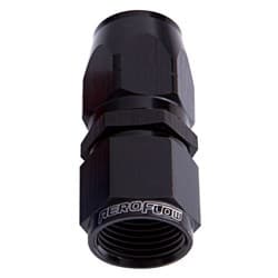 ALLOY STRAIGHT HOSE END -20AN BLACK CUTTER STYLE SWIVEL NUT