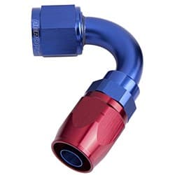 ALLOY 120 DEG HOSE END -10AN BLUE CUTTER STYLE FULL SWIVEL
