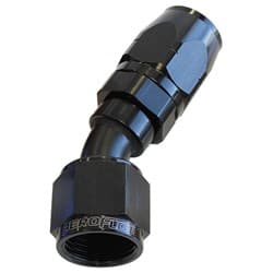 ALLOY 30 DEG HOSE END -4AN BLACK CUTTER STYLE FULL SWIVEL