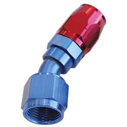 ALLOY 30 DEG HOSE END -6AN BLUE CUTTER STYLE FULL SWIVEL