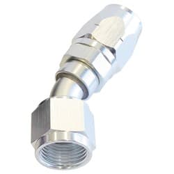 ALLOY 30 DEG HOSE END -10AN SILVER CUTTER STYLE FUL SWIVEL