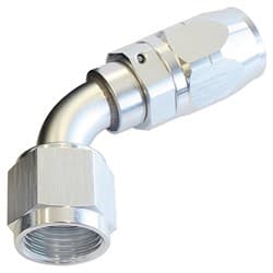 ALLOY 60 DEG HOSE END -4AN SILVER CUTTER STYLE FUL SWIVEL