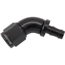 -6AN TO 5/16" BARB 60 DEG FULLFLOW PUSH LOCK BLACK