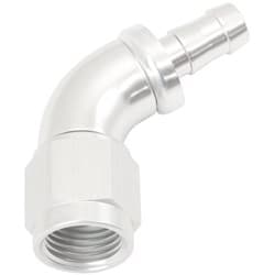 -6AN TO 5/16" BARB 60 DEG FULLFLOW PUSH LOCK SILVER