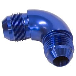 -6AN 90 DEG MALE FLARE UNION BLUE FULL FLOW NO RESTRICTION