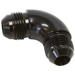 -12AN 90 DEG MALE FLARE UNION BLACK FULL FLOW NO RESTRICTION