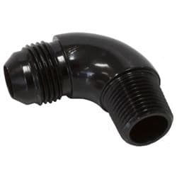 90 DEG 1/2" TO -10AN FULL FLOWBLACK NO RESTRICTION IN BEND