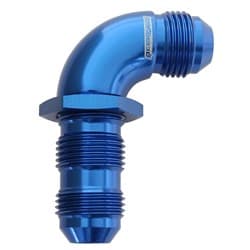 90 DEG BULKHEAD -6AN FULL FLOWBLUE NO RESTRICTION NUT SEPER