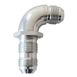 90 DEG BULKHEAD -6AN FULL FLOWSILVER NO RESTRICTION NUT SEPE