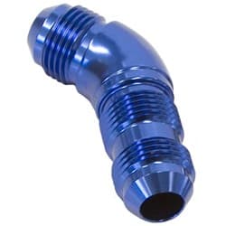 45 DEG BULKHEAD -8AN FULL FLOWBLUE NO RESTR NUT SEPERATE