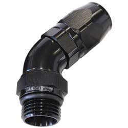 MALE HOSE END -12ORB to 12HOSEFULL FLOW BILLET 45 DEG