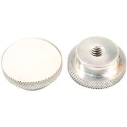 AIR CLEANER NUT 1/4" POLISHED LOW PROFILE TALL STEP 1/4" UNC