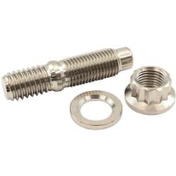 3/8" TITANIUM STUD WASHER NUT KIT 3/3-24 NUT 3/8-16 BOLT HEADER Aeroflow - AF 55-3004