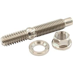 1/4" TITANIUM STUD WASHER HEX NUT KIT 1/4-24 NUT 1/4-20 BOLTHEADER Aeroflow - AF 55-3005