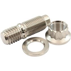 1/2" TITANIUM STUD WASHER NUT KIT 1/2-20 NUT 1/2-13 BOLT HEADER Aeroflow - AF 55-3011