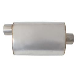 3" OFFSET / CENTER MUFFLER 13.75" LENGTH, 9.45" W, 5.3" H