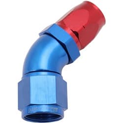 STEPPED 45 DEG HOSEEND -8 HOSETO -10AN REDUCER HOSE END BLUE
