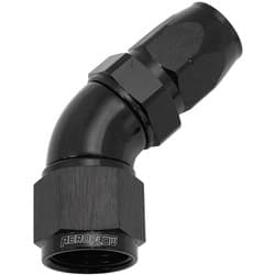 STEPPED 45 DEG HOSEEND -8 HOSETO -10AN REDUCER HOSE END BLAC