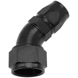 STEPPED 45 DEG HOSEEND -12 HOSTO -16AN REDUCER HOSE END BLAC
