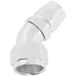 STEPPED 45 DEG HOSEEND -12 HOSTO -16AN REDUCER HOSE END SILV