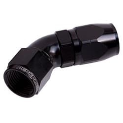 ALLOY 45 DEG HOSE END -12AN BLACK CUTTER STYLE FULL FLOW