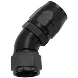 STEPPED 45 DEG HOSEEND -16 HOSTO -12AN EXPANDER HOSE END BLA