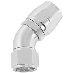 STEPPED 45 DEG HOSEEND -16 HOSTO -12AN EXPANDER HOSE END SIL