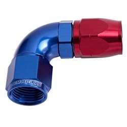 ALLOY 90 DEG HOSE END -6AN BLUE CUTTER STYLE FULL 25pk