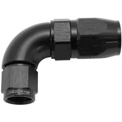 STEPPED 90 DEG HOSEEND -8 HOSETO -6AN EXPANDER HOSE END BLA