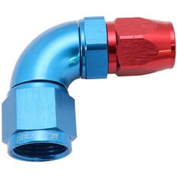 STEPPED 90 DEG HOSEEND -8 HOSETO -10AN REDUCER HOSE END BLUE