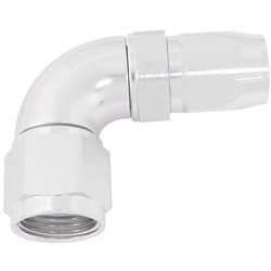STEPPED 90 DEG HOSEEND -8 HOSETO -10AN REDUCER HOSE END SILV