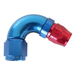 STEPPED 120 DEG HOSEEND -8 HOSTO -6AN EXPANDER HOSE END BLUE
