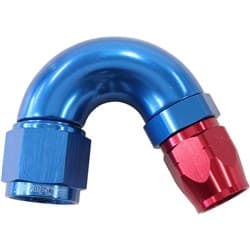 STEPPED 150 DEG HOSEEND -6 HOSTO -8AN REDUCER HOSE END BLUE