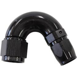 STEPPED 150 DEG HOSEEND -6 HOSTO -8AN REDUCER HOSE END BLACK