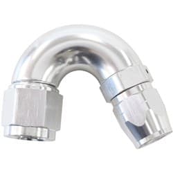 STEPPED 150 DEG HOSEEND -6 HOSTO -8AN REDUCER HOSE END SILVE