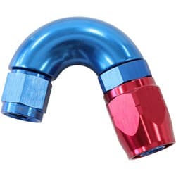 STEPPED 150 DEG HOSEEND -8 HOSTO -6AN EXPANDER HOSE END BLUE