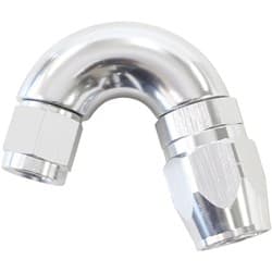 STEPPED 150 DEG HOSEEND -8 HOSTO -6AN EXPANDER HOSE END SILV