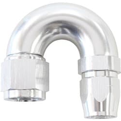 STEPPED 180 DEG HOSEEND -6 HOSTO -8AN REDUCER HOSE END SILVE