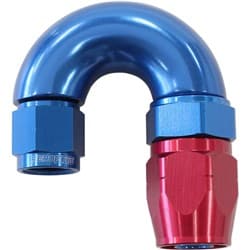 STEPPED 180 DEG HOSEEND -8 HOSTO -6AN REDUCER HOSE END BLUE