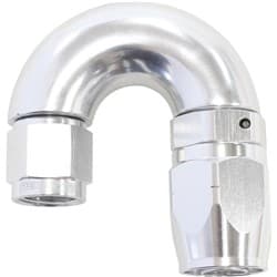 STEPPED 180 DEG HOSEEND -8 HOSTO -6AN REDUCER HOSE END SILVE