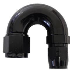 STEPPED 180 DEG HOSEEND -8 HOSTO -10AN REDUCER HOSE END BLAC