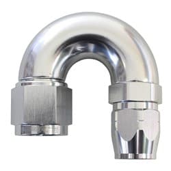 STEPPED 180 DEG HOSEEND 12 HOSTO -10AN REDUCER HOSE END SILV
