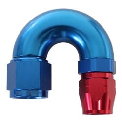 STEPPED 180 DEG HOSEEND 12 HOSTO -16AN REDUCER HOSE END BLUE