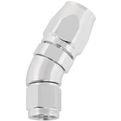 ALLOY 30 DEG HOSE END -8 HOSE TO -6AN EXPANDER HOSE END SILV