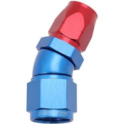 ALLOY 30 DEG HOSE END -8 HOSE TO -10AN REDUCER HOSE END BLUE