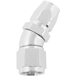 ALLOY 30 DEG HOSE END -8 HOSE TO -10AN REDUCER HOSE END SILV