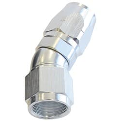ALLOY 30 DEG HOSE END -10AN SILVER CUTTER STYLE FULL FLOW