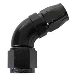 ALLOY 60 DEG HOSE END -6 HOSE TO -8 REDUCER HOSE END BLACK