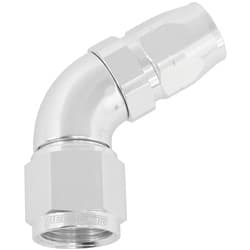 ALLOY 60 DEG HOSE END -6 HOSE TO -8 REDUCER HOSE END SILVER
